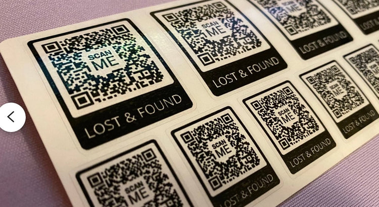 Lost & Found QR Code Waterproof Labels