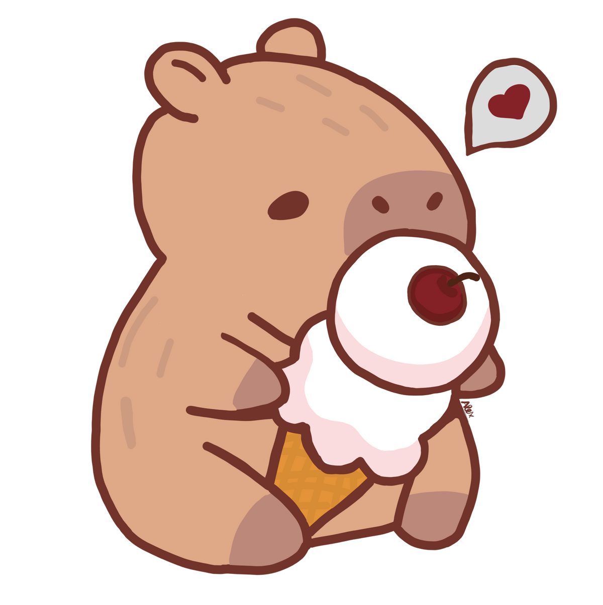 Adorable Capybara by Alex